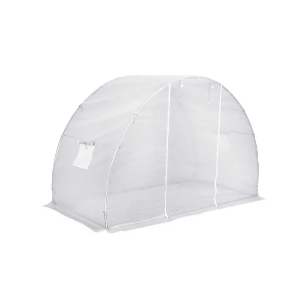 Serre de jardin 4,50 m² 300x150 cm Blanche Serre Tunnel de jardin Serre plantation Serre potager