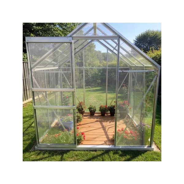 Serre de jardin ALU 3,60m² avec base Serre polycarbonate Serre potager Serre maraicher Serre jardin