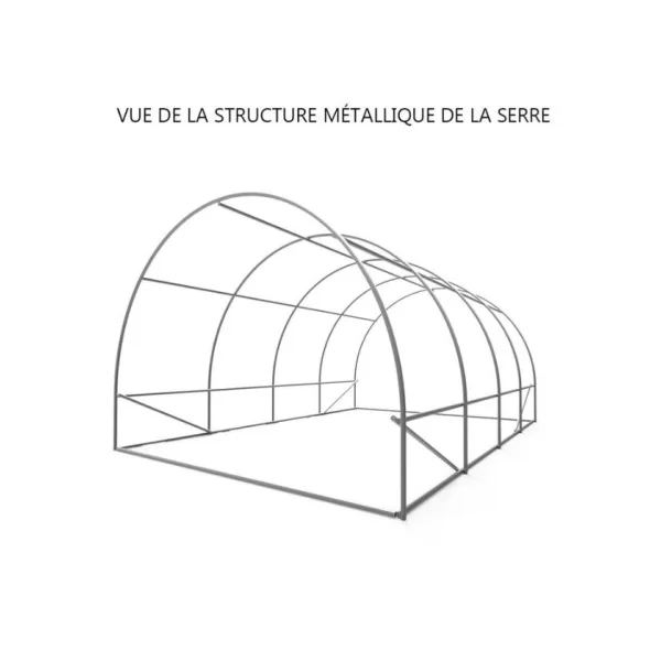 Serre de jardin galvanisé 4x3x2m verte Serre potager Serre maraicher Serre tunnel 12m²