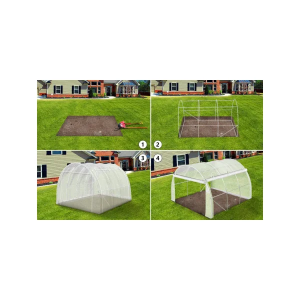 Serre de jardin Transparente 3x2x2m bâche relevable Serre potager Serre maraicher Serre tunnel 6m²