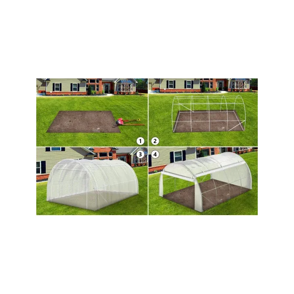 Serre de jardin Transparente 4x3x2m bâche relevable Serre potager Serre maraicher Serre tunnel 12m²
