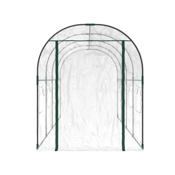 Serre de jardin Transparente 6,40 m² 400x160 cm Serre Tunnel de jardin Serre plantation Serre potager
