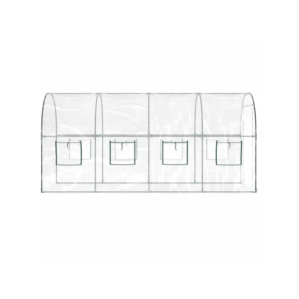 Serre de jardin Transparente 6,40 m² 400x160 cm Serre Tunnel de jardin Serre plantation Serre potager