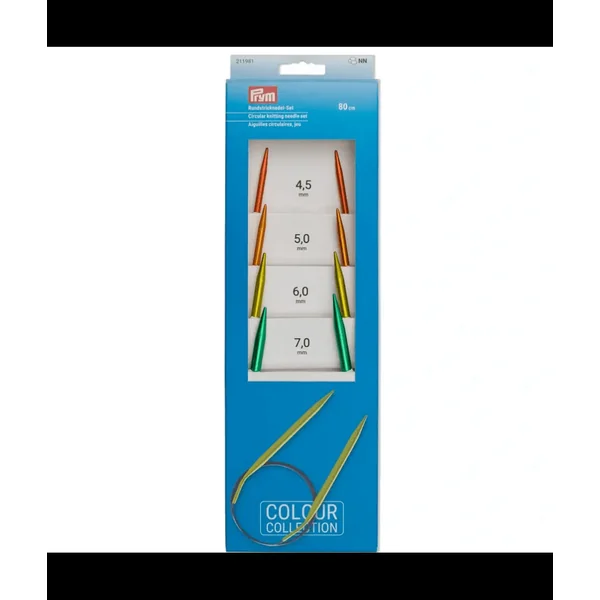 Set Aiguilles à tricoter Circulaire en 80cm du N°4,5 à 7 - Prym