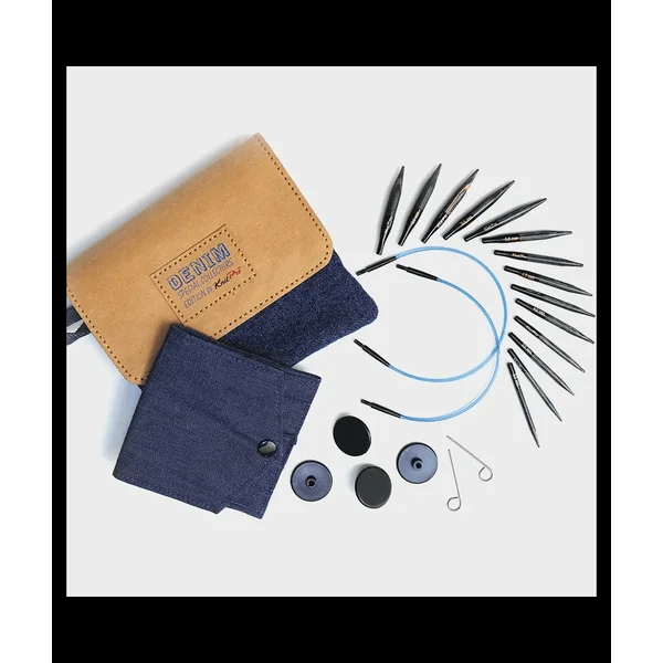 Set de 7 aiguilles courtes intercheangeables Denim - Knitpro