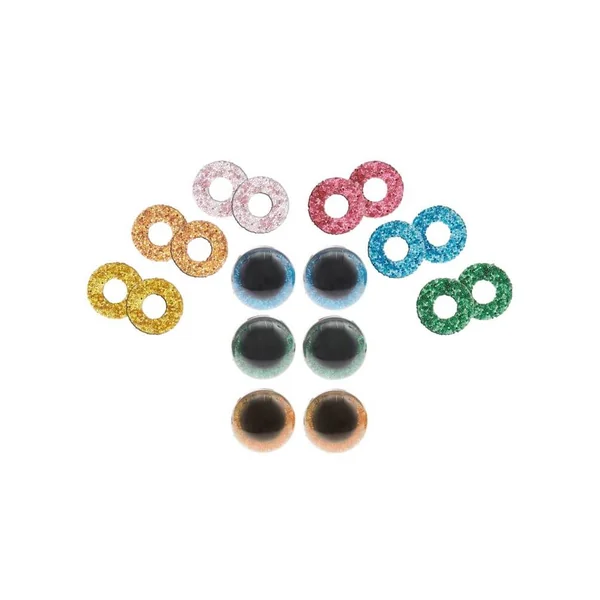 Set d'yeux de sécurité pour peluches - 12mm 6 couleurs 3 paires - Rico Design