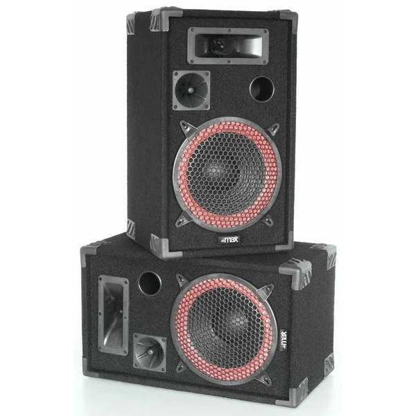 SkyTec Set Complet - Paire d'Enceintes 8" 2x 500 Watts avec Amplificateur et Câbles