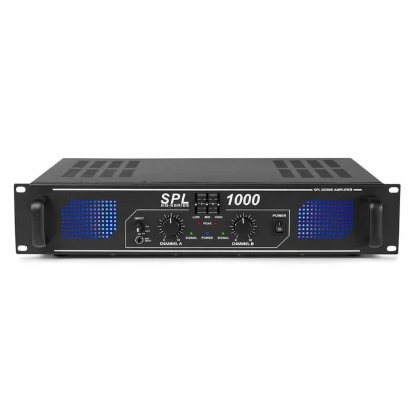 SkyTec SPL1000 - Amplificateur Professionnel, 2X 500 Watts - Noir