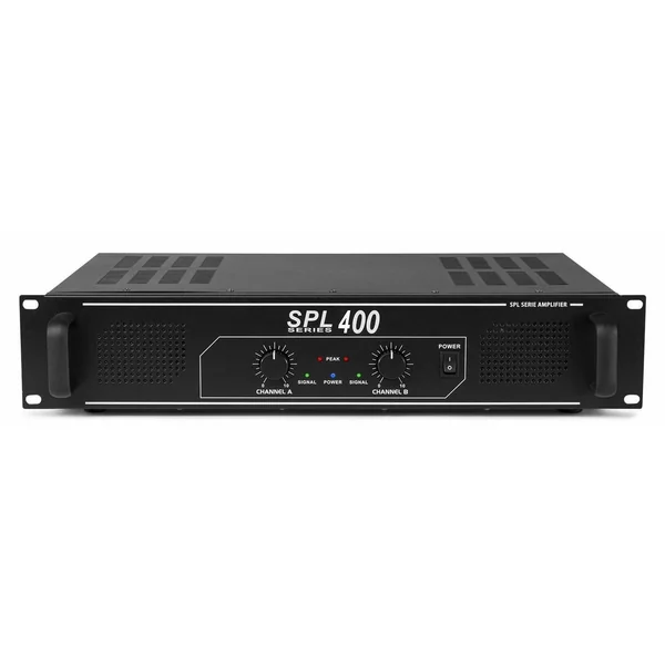 SkyTec SPL400 - Amplificateur Professionnel, 2X 200 Watts, SD/USB - Noir