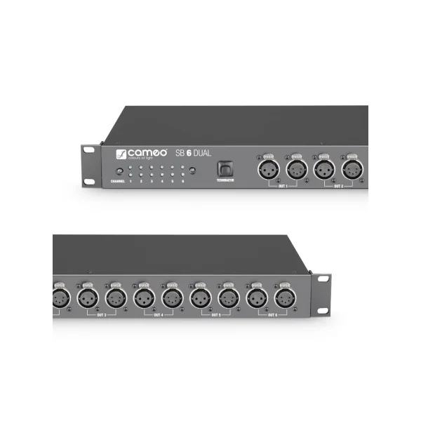 Splitter Booster DMX CAMEO SB6 6 canaux (XLR 3 points et XLR 5 points)