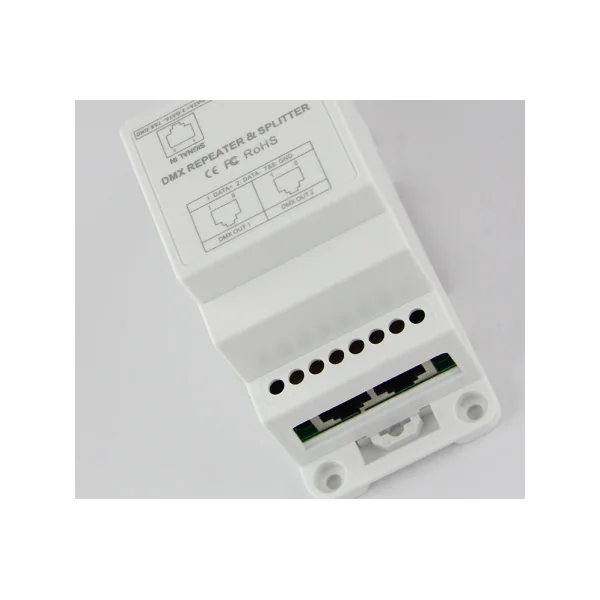 Splitter DMX pour rail din 1 entrée vers 2 sorties RJ45