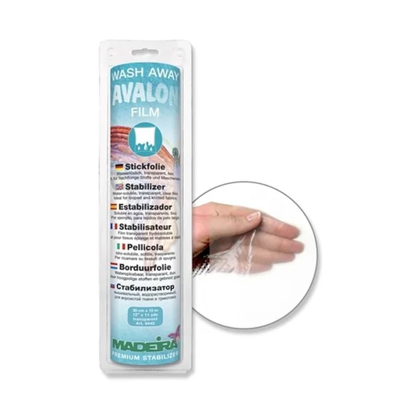 Stabilisateur hydrosoluble pour tissus éponge et matières à mailles - Wash Away Avalon Film - 30cm x 10m - Madeira