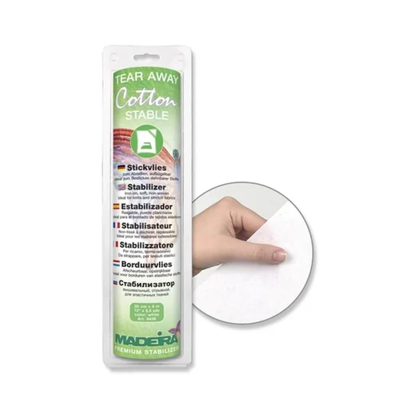 Stabilisateur à déchirer pour matières extensibles - Tear Away Cotton Stable - 30cm x 5m - Madeira