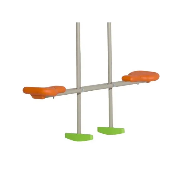 Station de jeux BiWood bois de pin massif Portique avec balançoires et face à face Echelle et Corde Trapéze