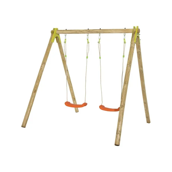 Station de jeux NaWood bois de pin massif Portique avec balançoires