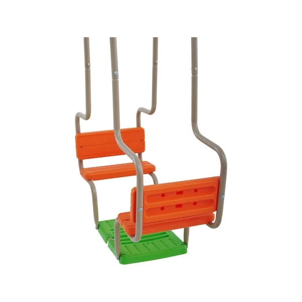 Station de jeux Wood bois de pin massif Portique avec toboggan et balancoires