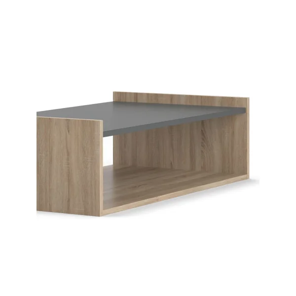 Table basse 90 cm anthracite et chêne Table basse sobre Table basse rectangulaire