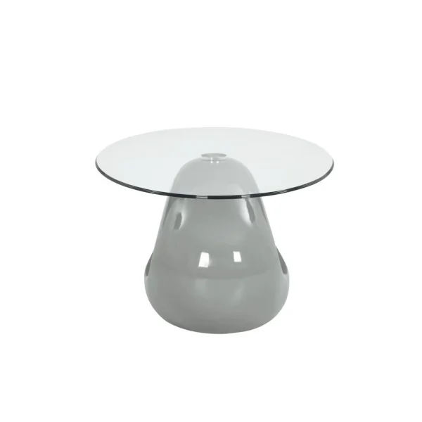 Table basse avec plateau de table en verre ovale table basse gris brillant table salon design