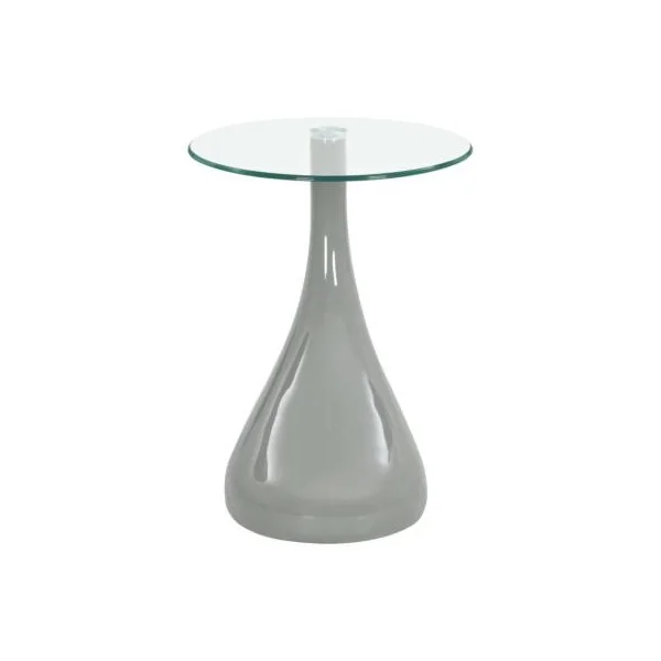 Table basse avec plateau de table en verre rond table basse grise brillant table salon design