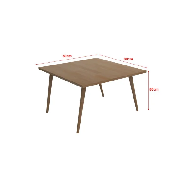 Table basse carré hêtre Table basse scandinave Table salon Table basse moderne