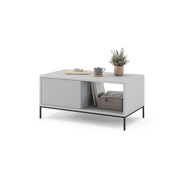 Table basse design grise Table basse rectangulaire Table basse 1 tiroir