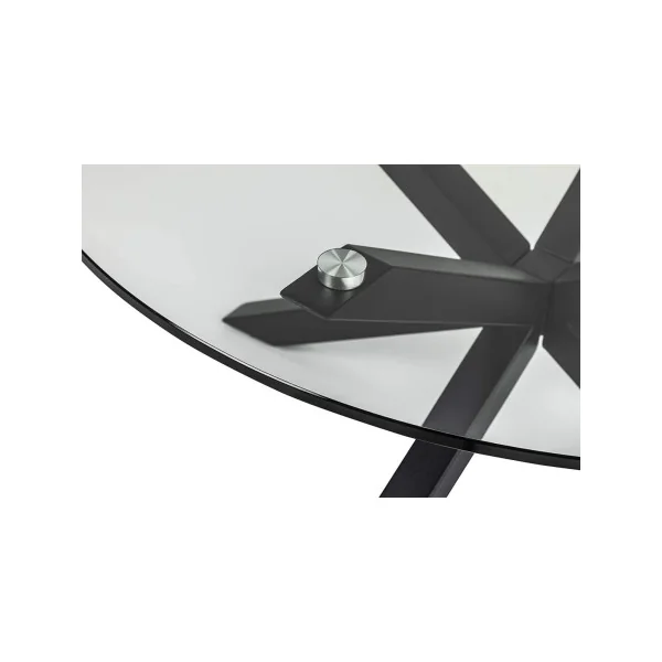 Table basse Forest noir GM table basse plateau verre pied design chêne table salon