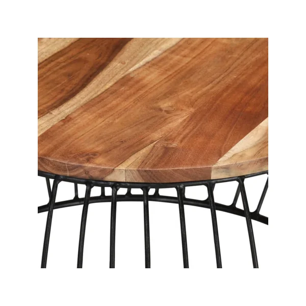 Table Basse Industriel Table Basse de Salon en Bois Massif de Manguier