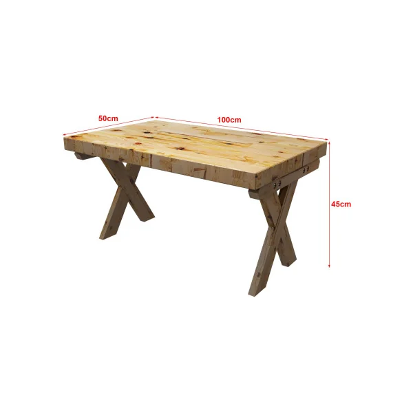 Table basse pin massif Table basse rectangulaire Table basse bois
