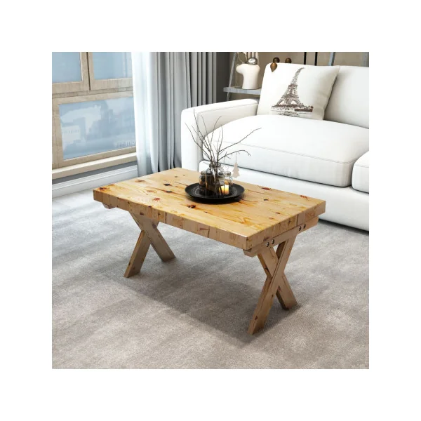 Table basse pin massif Table basse rectangulaire Table basse bois