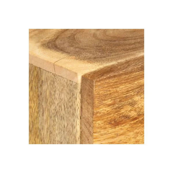 Table de Chevet Bois de Manguier Table de Nuit Bois Massif Rétro Pied Epingle