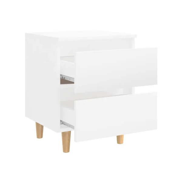 Table de nuit scandinave blanc brillant Table chevet chambre Table de nuit moderne