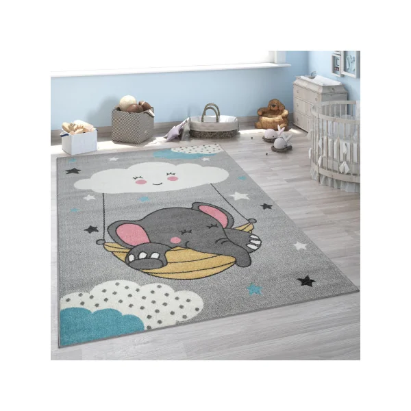 Tapis chambre enfant Eléphant au dodo (3 tailles) tapis enfant décoration chambre enfant