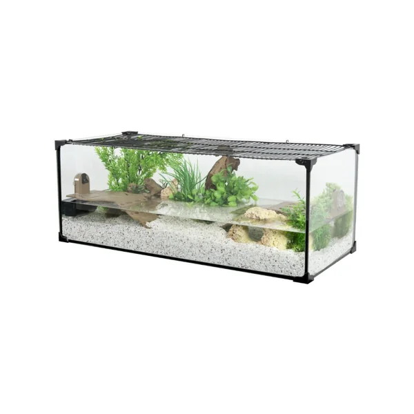 Terrarium tortue aqua 80x35x30 cm terrarium en verre