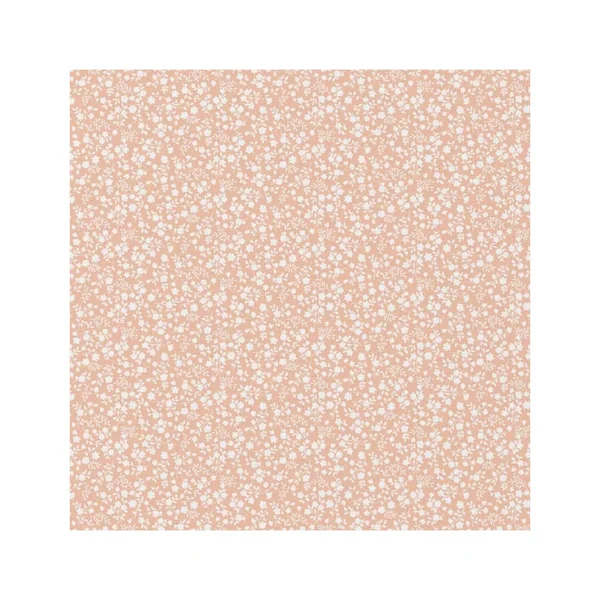 Tissu coton petites fleurs blanches