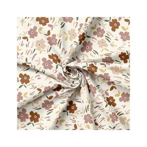 Tissu coton popeline petites fleurs