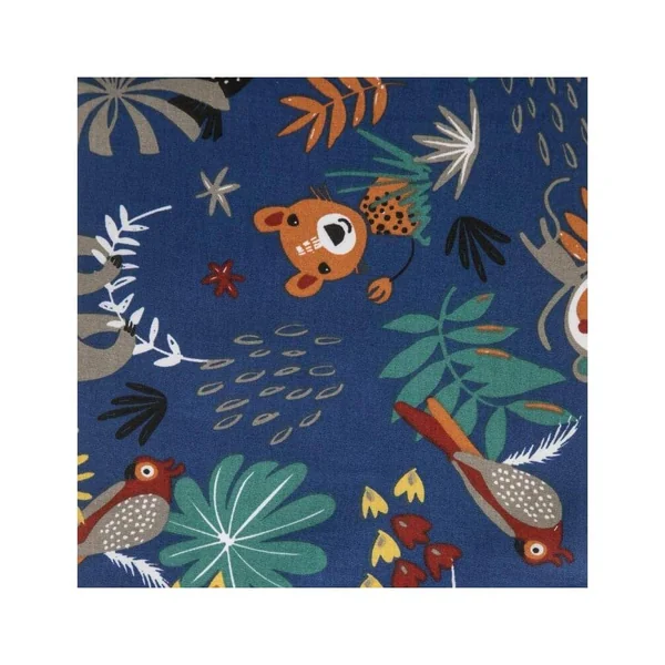 Tissu enfant jersey papaya bleu