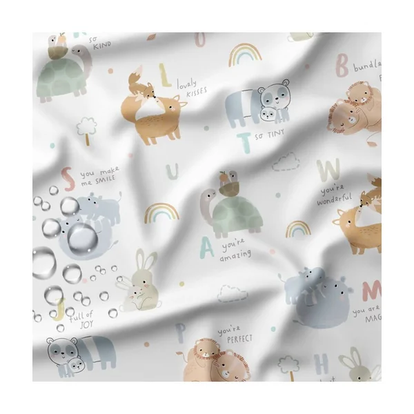 Tissu imperméable bébé et maman animaux