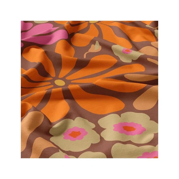 Tissu viscose imprimé pétales