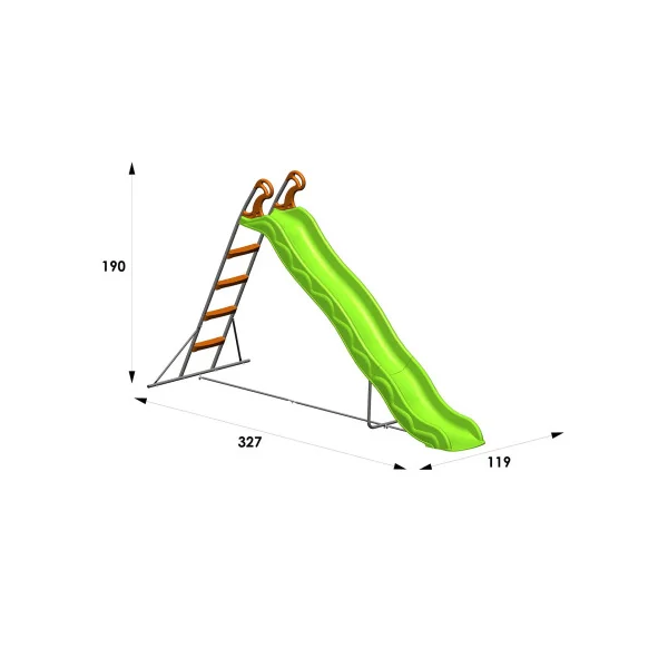 Toboggan de glisse pour enfant 3,00m GEANT Structure métallique costaud