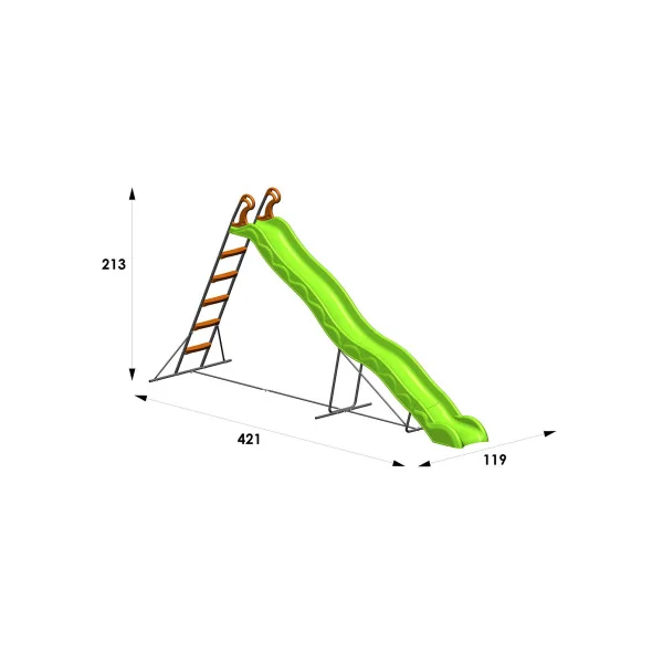 Toboggan enfant 3,80m GEANT Structure métallique costaud