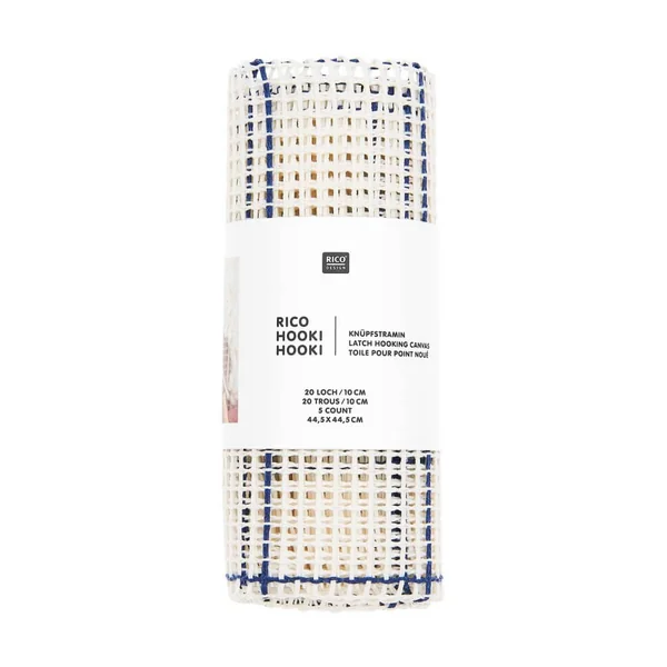 Toile pour Point Noué Hooki Hooki - 20 trous/10 cm - 44,5 x 44,5 cm - Rico Design