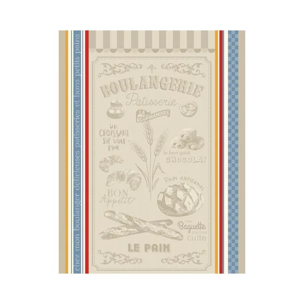Torchon coton jacquard fournil 50x70
