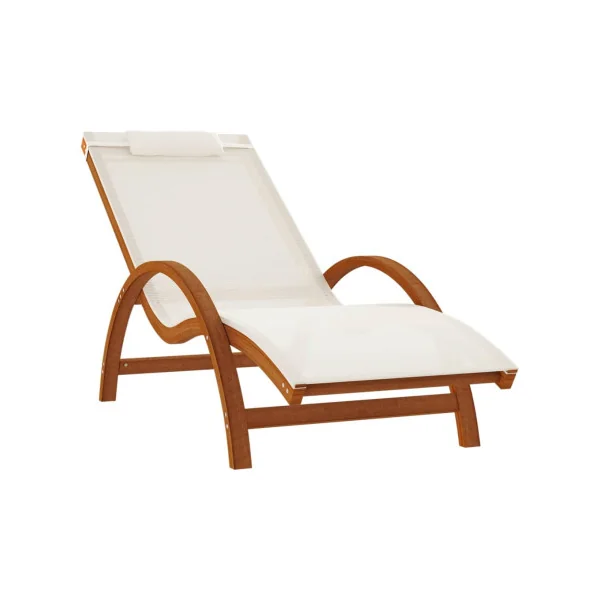 Transat de jardin 1 personne en peuplier Bain de soleil transat jardin transat extérieur chaise longue jardin