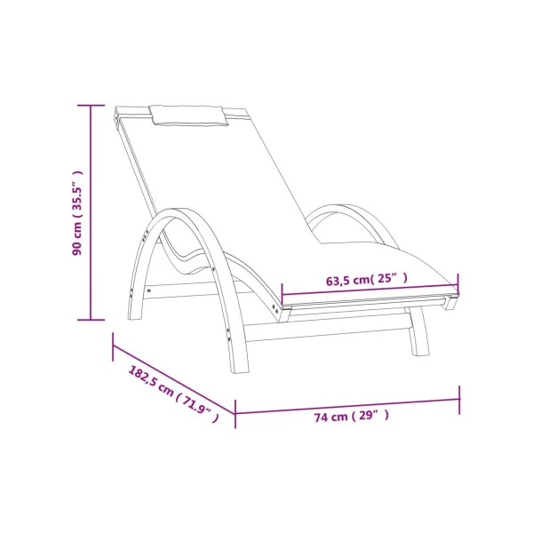 Transat de jardin 1 personne en peuplier Bain de soleil transat jardin transat extérieur chaise longue jardin