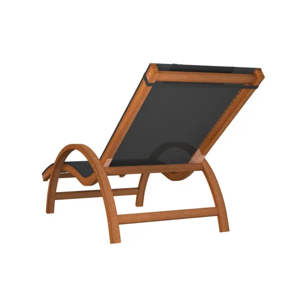Transat de jardin gris 1 personne en peuplier Bain de soleil transat jardin transat extérieur chaise longue jardin