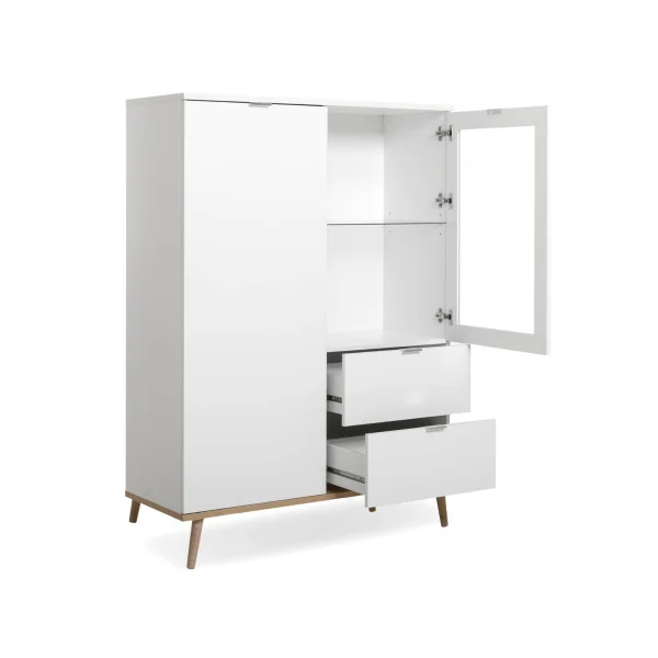 Vitrine de Salon Blanche Buffet Haut Armoire de Salon blanche