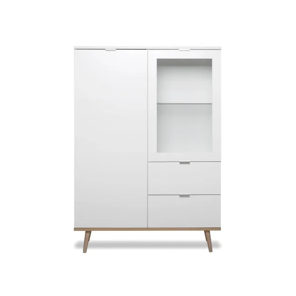 Vitrine de Salon Blanche Buffet Haut Armoire de Salon blanche