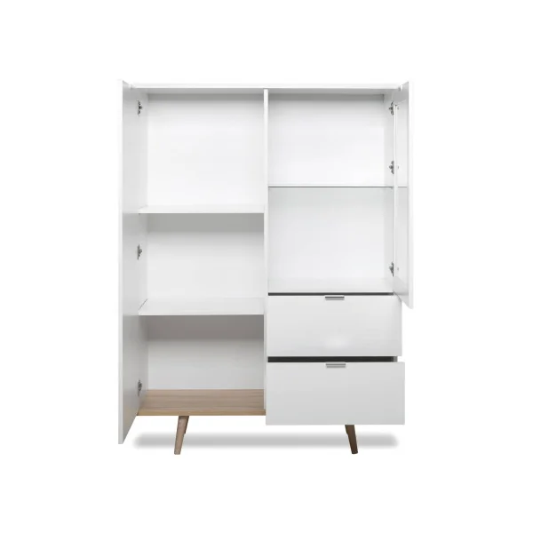 Vitrine de Salon Blanche Buffet Haut Armoire de Salon blanche