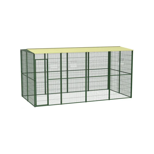 Volière 5x2x2 m avec toiture complète Volière extérieure maille soudée robuste Volière jardin
