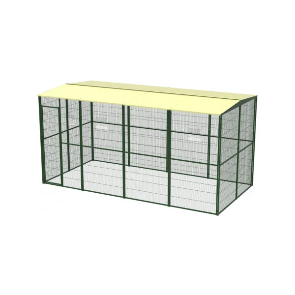 Volière 6x2x2 m avec toiture complète Volière extérieure maille soudée robuste Volière jardin